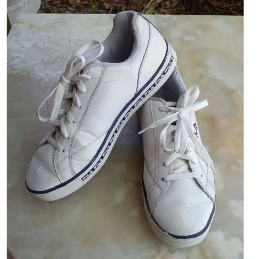 FILA Men's sz. 8 Original Court Leather White Shoes